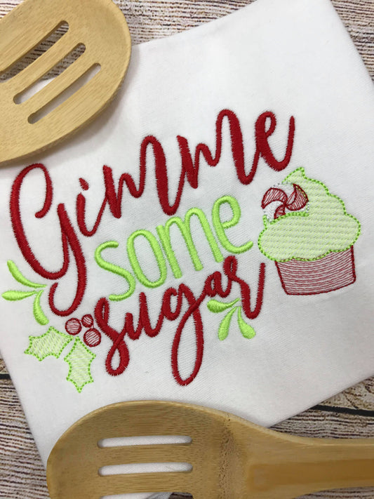 Kids Christmas Apron Personalized, Girls  Apron, Kids Baking Apron, Personalized Gifts for Kids, Aprons for Kids, Gimme some Sugar Apron