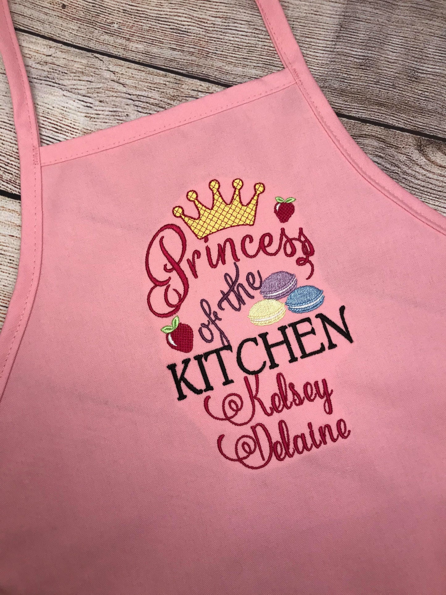 Girls Apron, Baking Apron, Kids Chef, Kids Personalized Apron ,Embroidered Apron, Princess Apron, Princess of the Kitchen Apron