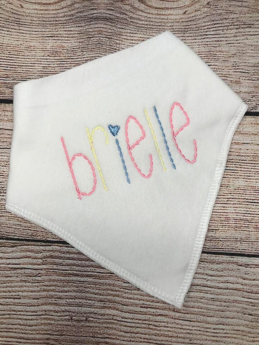 Girls Baby Bib,  Coming Home Gift, Sibling Gift, Baby Gift , Personalized Bib, Monogram bib, Bandana bib