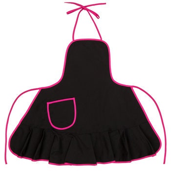 Adult Embroidered Mama Apron, Mother's Day Gift, Mother's Gift, Black and Pink Apron
