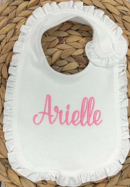 Girls Baby Bib, Girls Monogram Baby Bib, Coming Home Gift, Sibling Gift, Baby Gift , Personalized Bib, Monogram Bib
